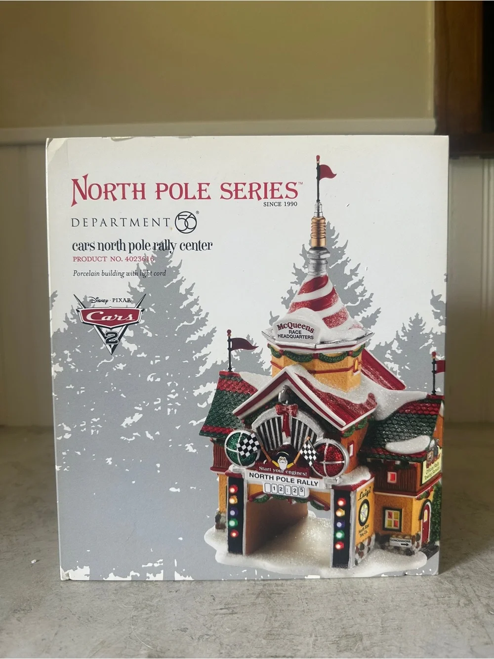 Department 56 Disney Cars North Pole Rally Center North Pole Series Lighted 2011
